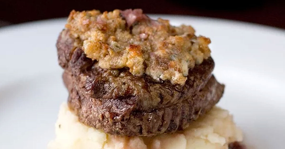 Blue Cheese Crusted Filet Mignon with Port Wine Sauce