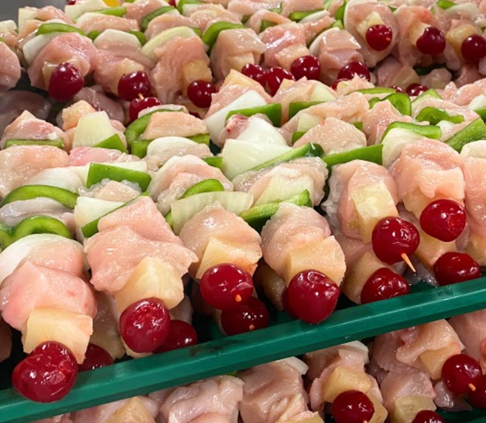 Chicken Kabobs with Fruit & Veggies - Unmarinated