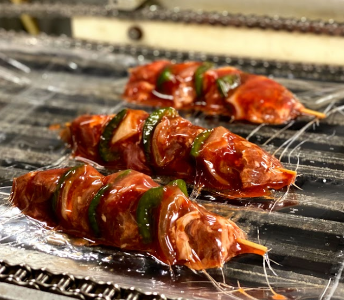 Filet Mignon Kabobs with Luau Sauce & Veggies