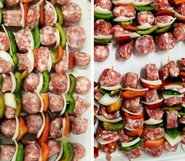 Hot & Sweet Sausage Kabobs with Veggies - Combo Pack